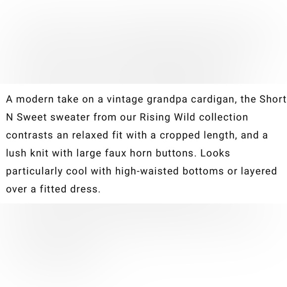 NWT Billabong Short N Sweet Cardigan- M & L - Picture 7 of 11